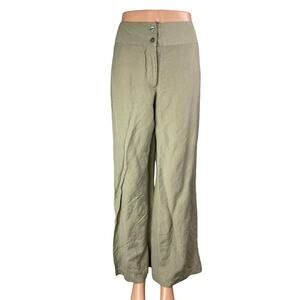 East 5th Women's Gray Linen High Waisted Palazzo Wide Leg Trousers Pants Size 10